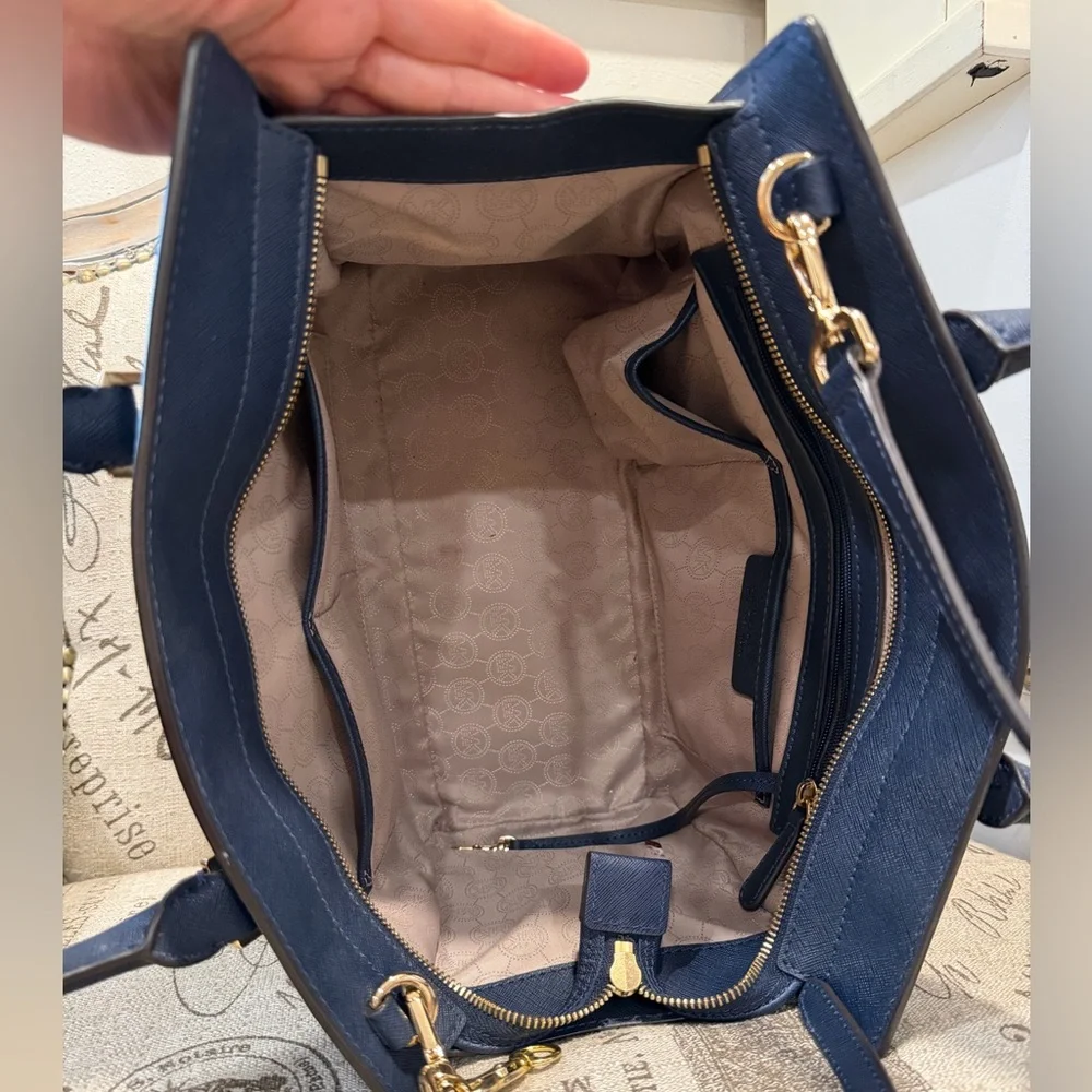 Michael Kors Dark Blue Satchel Bag